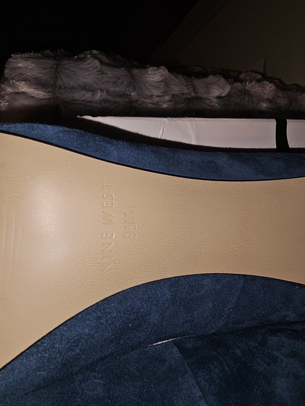 Nine West Teal Suede Crystal-Embellished High Heels - Picture 5 of 5